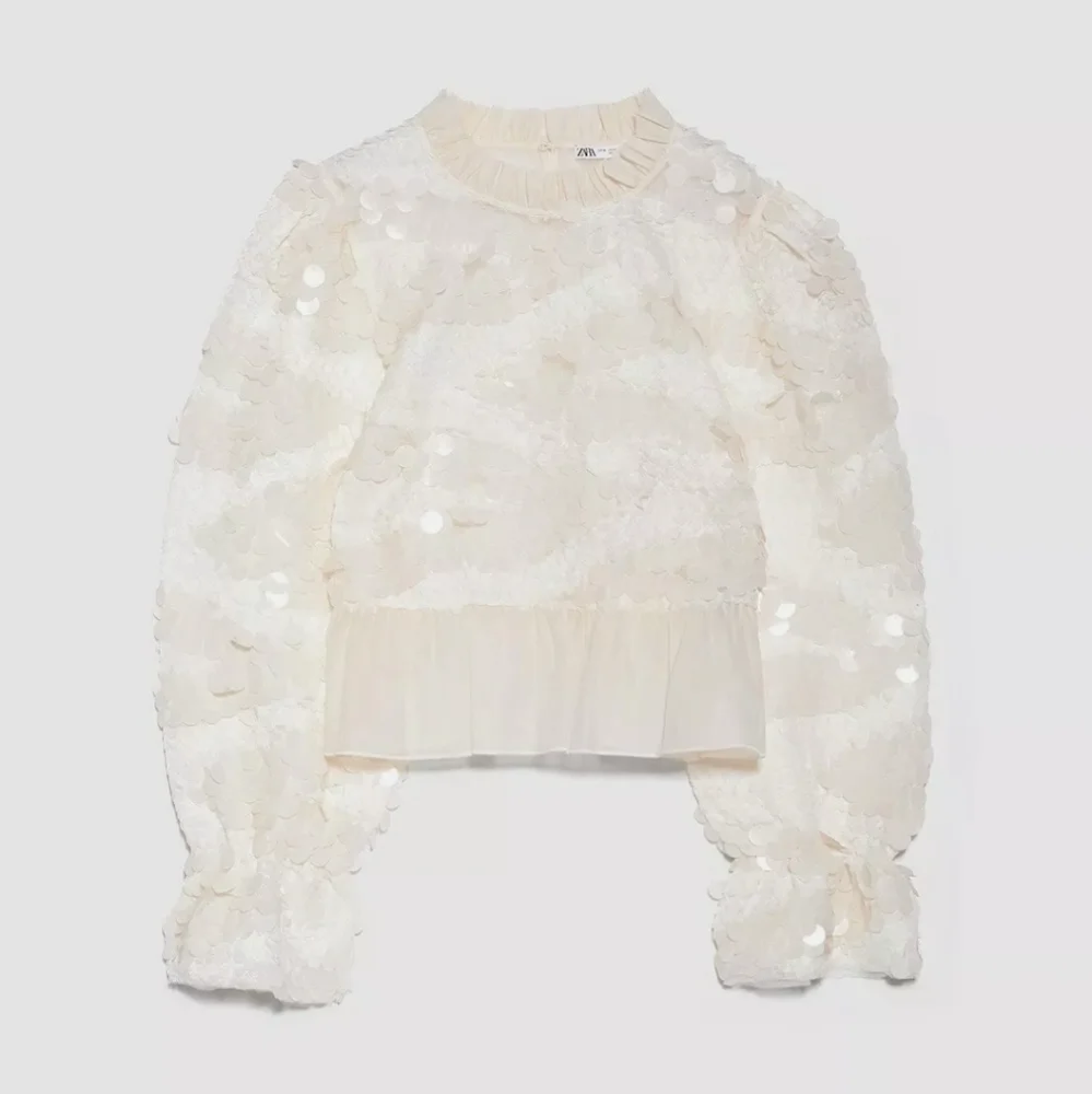 Zara Ruffled sequin top - Picture 12 of 14